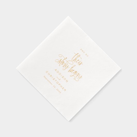 Und so beginnt ihre Geschichte mit der Skripthochz Servietten Mit Folie (Rechts)