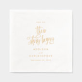 Und so beginnt ihre Geschichte mit der Skripthochz Servietten Mit Folie (Vorderseite)