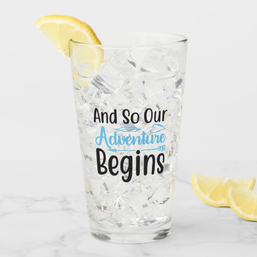 Und so beginnt unser Abenteuer | Neu verheiratetes Glas (Vorderseite Ice)