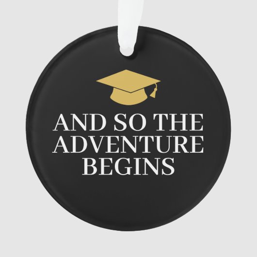Und so erwartet das Abenteuer - Modernes Abschluss Ornament (Vorderseite)