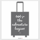 Und so fängt das Abenteuer an, den Gepäckraum zu v Aufkleber (Blatt)