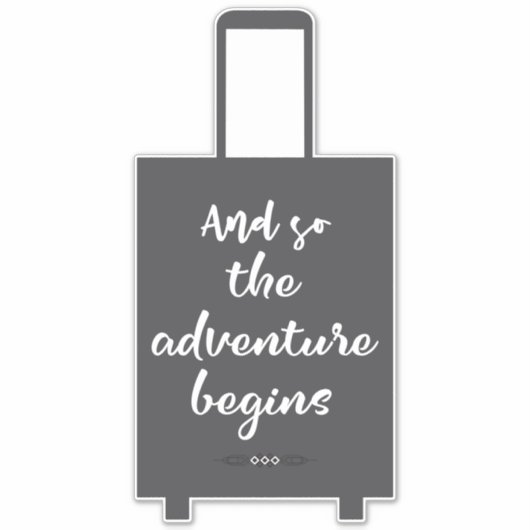 Und so fängt das Abenteuer an, den Gepäckraum zu v Aufkleber (Vorderseite)