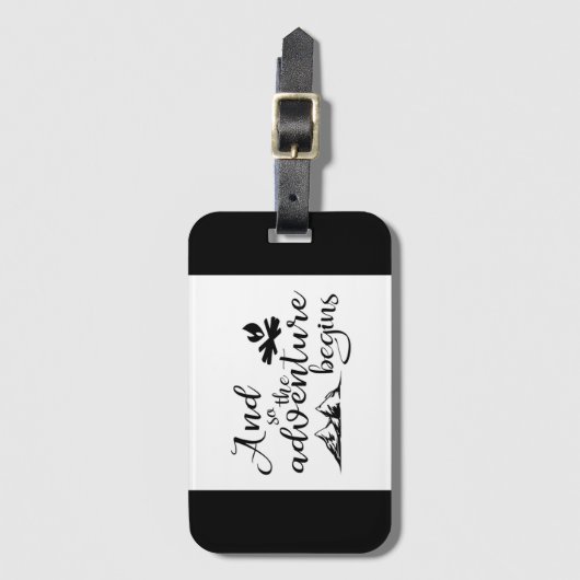 Und so fängt das Abenteuer an Gepäckanhänger (Vorderseite Vertikal)