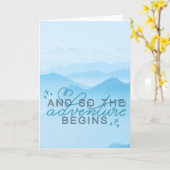 "Und so fängt das Abenteuer an" inspirierendes Zit Karte (Gelbe Blume)