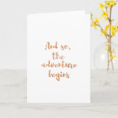 Und so, fängt das Abenteuer - Reiseinspiration an Karte (Gelbe Blume)