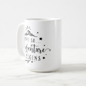 Und so fängt das Abenteuer Retro an Kaffeetasse (Vorderseite Links)