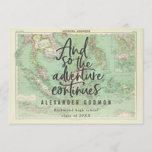 Und so geht das Abenteuer weiter Einladung (Vorderseite)