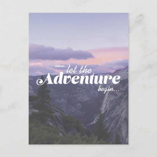 und so... lass des Abenteuers Postkarte (Vorderseite)