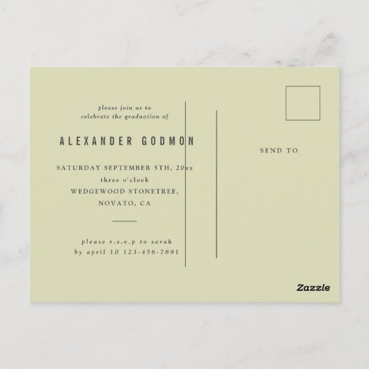 Und so setzt das Abenteuer die Einladung fort Postkarte (Rückseite)