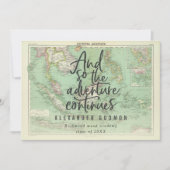 Und so setzt das Abenteuer Foto Abschluss fort Einladung (Vorderseite)