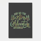 Und So The Adventure Begins Post-it Klebezettel (Vorderseite)