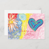 Und so wachsen wir Reaktionskarte RSVP Karte (Vorne/Hinten)