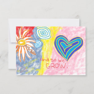 Und so wachsen wir Reaktionskarte RSVP Karte