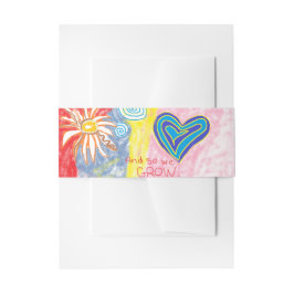 Und so wachsen wir zu Einladung Bauchband Einladungsbanderole