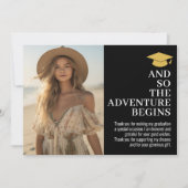 Und so wartet das Abenteuer - Foto Dankeskarte (Vorderseite)