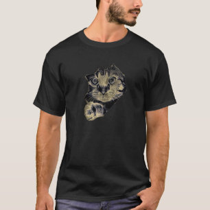 Und süße Katze Gesicht schwarze Katze in einer Box T-Shirt