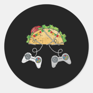 Und Tacos Cinco De Mayo Videospiel Mexican Food Ga Runder Aufkleber