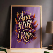 Und trotzdem ersteche ich inspirierende Feather Wa Poster