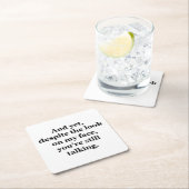 Und trotzdem, trotz des Blicks auf mein Gesicht Rechteckiger Pappuntersetzer (Vor Ort)