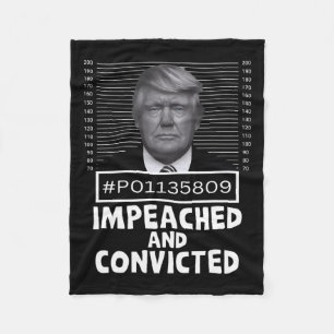 Und verurteilte Felon 45 Funny Anti Trump Mugshot Fleecedecke