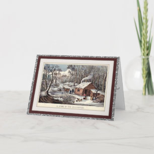 und Vintage Custom Weihnachtskarten Feiertagskarte