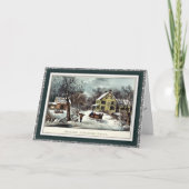 und Vintage Weihnachtskarten Feiertagskarte (Vorderseite)