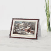 und Vintage Weihnachtskarten Feiertagskarte (Vorderseite)