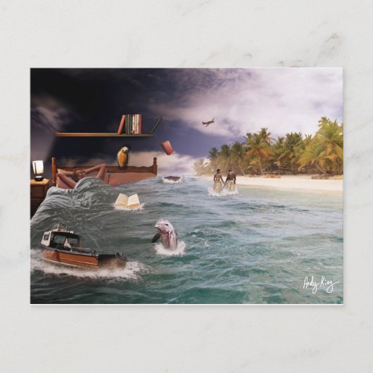 Und während ich schlief postkarte (Vorderseite)