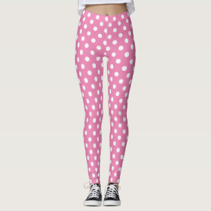  und weißes Punkte-Muster Leggings