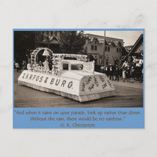 Und wenn es regnet auf Ihrer Parade... Postkarte (Vorderseite)