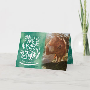 UND ZU ALLEM EINE GUTE NACHT FEIERTAGSKARTE