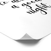 Und zu allen guten Nachtplakaten Poster (Ecke)