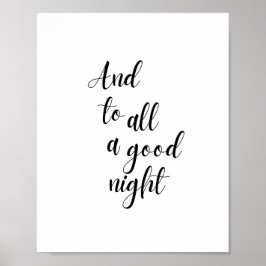 Und zu allen guten Nachtplakaten Poster