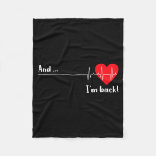 Und zurück Ekg Herzschlag für Kardiologe Herz Fleecedecke