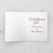 Und zwei werden zu einem Doppel-Gerber-Glückwunsch Karte (Innenseite)