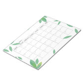 Undated fresh Green Minimalist Monthly Planner Notizblock (angewinkelt)