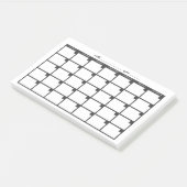 Undated Sticky Note Calendar - Black Post-it Klebezettel (angewinkelt)