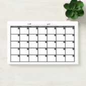 Undated Sticky Note Calendar - Black Post-it Klebezettel (Büro)