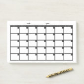 Undated Sticky Note Calendar - Black Post-it Klebezettel (Auf Schreibtisch)