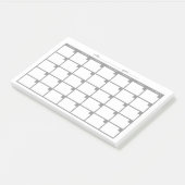 Undated Sticky Note Calendar - Grau Post-it Klebezettel (angewinkelt)