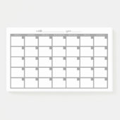 Undated Sticky Note Calendar - Grau Post-it Klebezettel (Vorderseite)