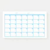 Undated Sticky Note Calendar - Light Blue Post-it Klebezettel (Vorderseite)