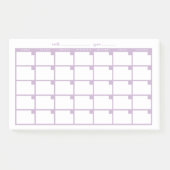 Undated Sticky Note Calendar - Light Lila Post-it Klebezettel (Vorderseite)