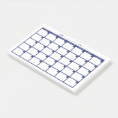 Undated Sticky Note Calendar - Navy Post-it Klebezettel (angewinkelt)