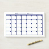 Undated Sticky Note Calendar - Navy Post-it Klebezettel (Auf Schreibtisch)
