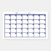 Undated Sticky Note Calendar - Navy Post-it Klebezettel (Vorderseite)
