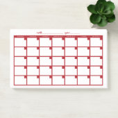 Undated Sticky Note Calendar - Red Post-it Klebezettel (Büro)