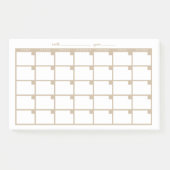 Undated Sticky Note Calendar - Tan Post-it Klebezettel (Vorderseite)