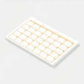 Undated Sticky Note Calendar - Yellow Post-it Klebezettel (angewinkelt)