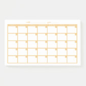 Undated Sticky Note Calendar - Yellow Post-it Klebezettel (Vorderseite)